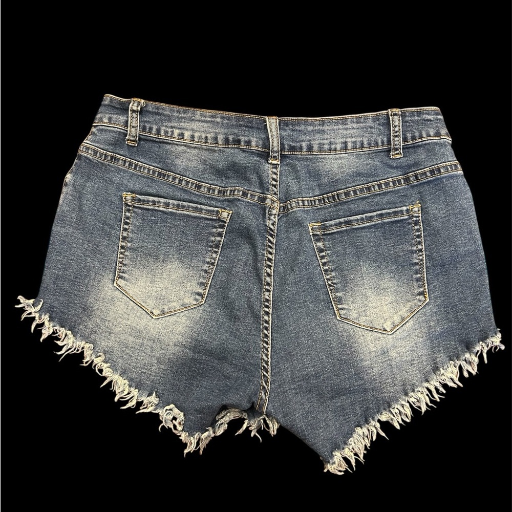 Denim Distressed Women Shorts, GUC, size XXL - Picture 2 of 3